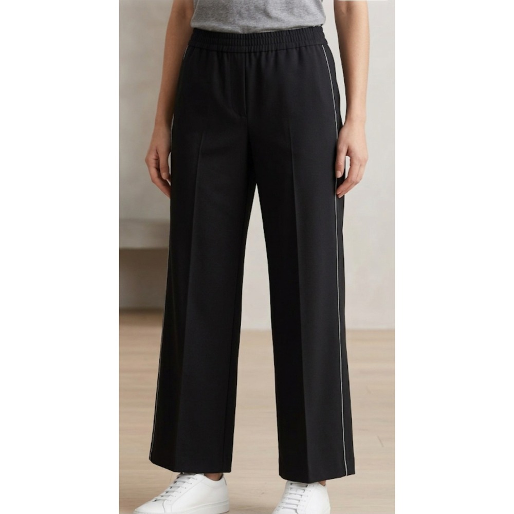 Zac & Rachel Wide Leg Women's Black Side Stripe Pants With  Size 14P NWT